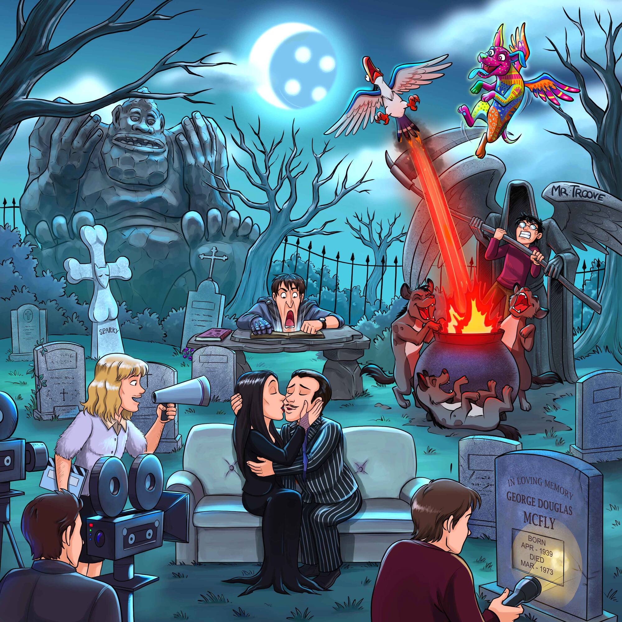 Quiz 10 movies to find Cemetery bis , avec The Addams Family, Harry Potter and the Goblet of Fire, Frankenweenie.