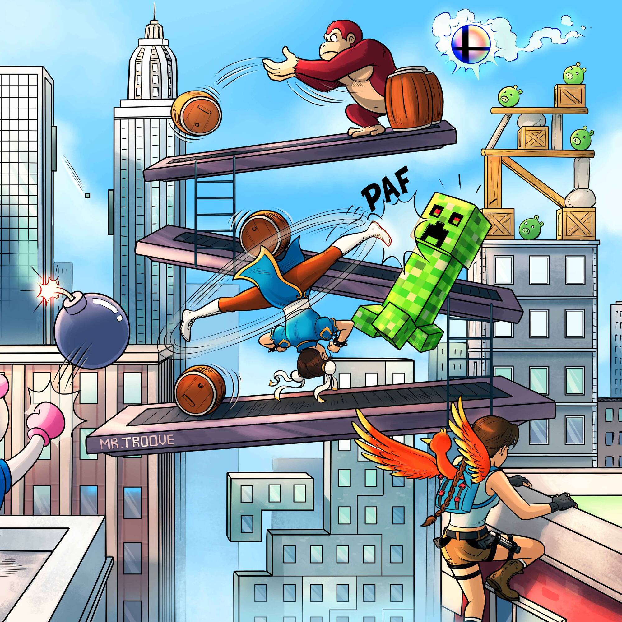 Quiz 10 jeux vidéo à trouver Plateforme , avec Donkey Kong, Bomberman, Angry Birds.